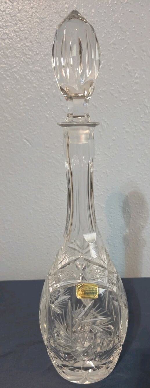 Vintage Lausitzer 24% Lead Crystal Decanter Made in German Democratic Republic